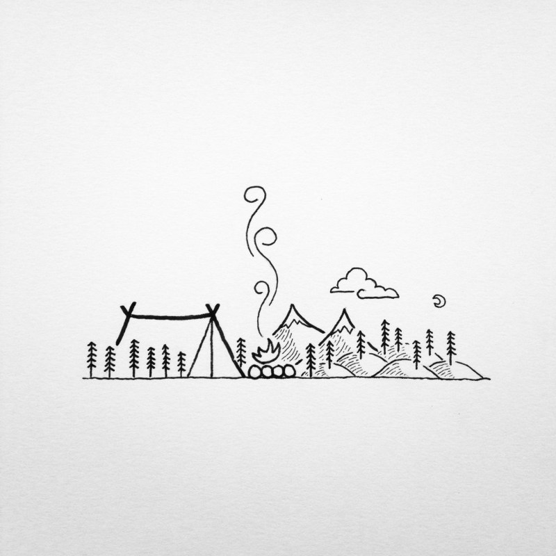 Drawings in the style of minimalism