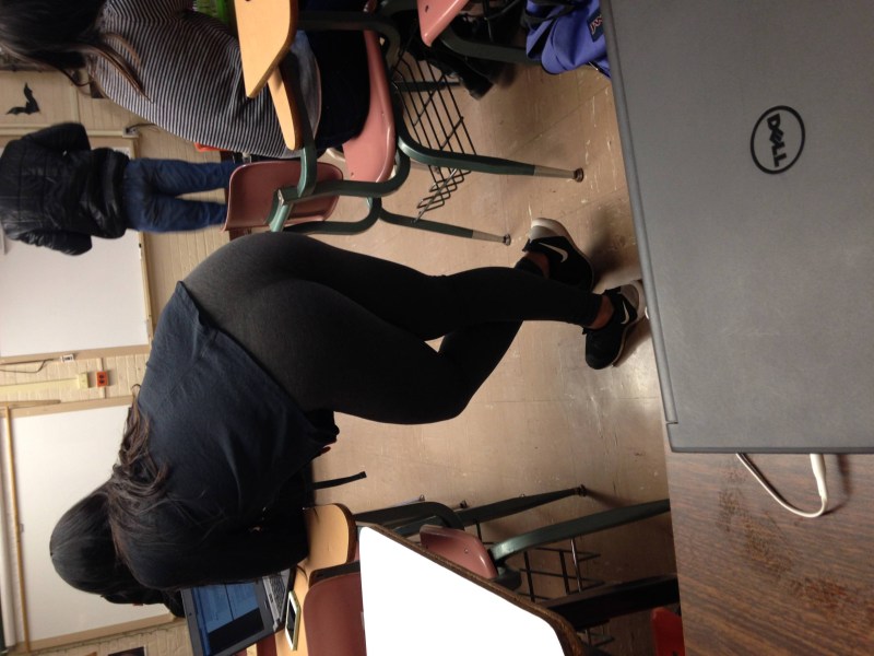 Beach cabins of the girl