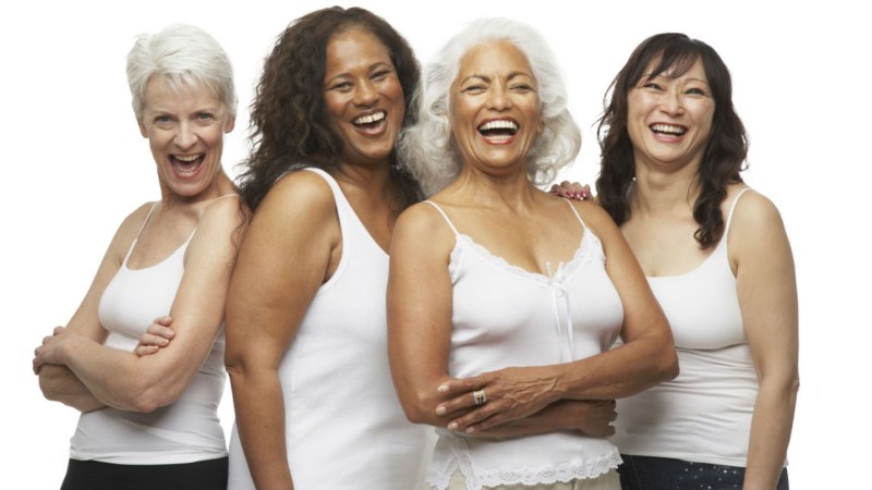 Beautiful naked elderly women