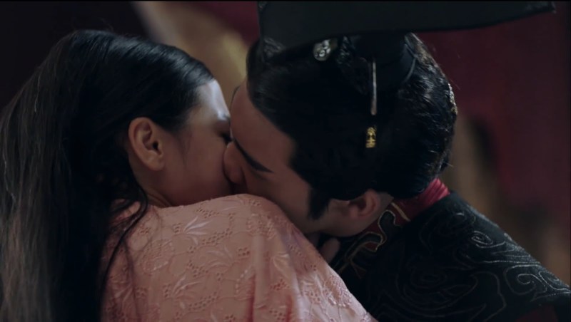 A kiss between women