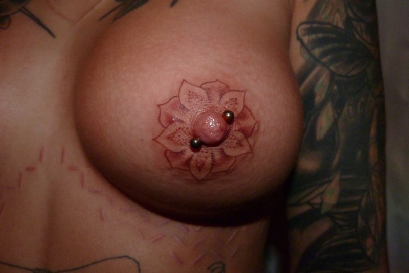 Tattoos on women's nipples