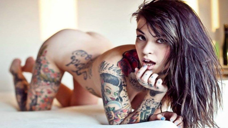 Beautiful chicks with tattoo