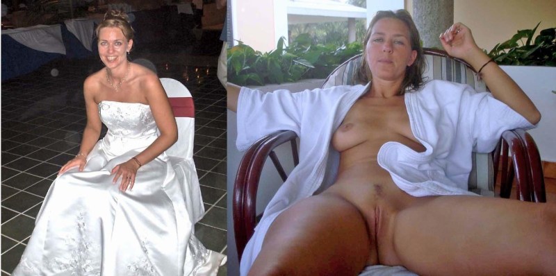Brides Before after Sex with Two Cock
