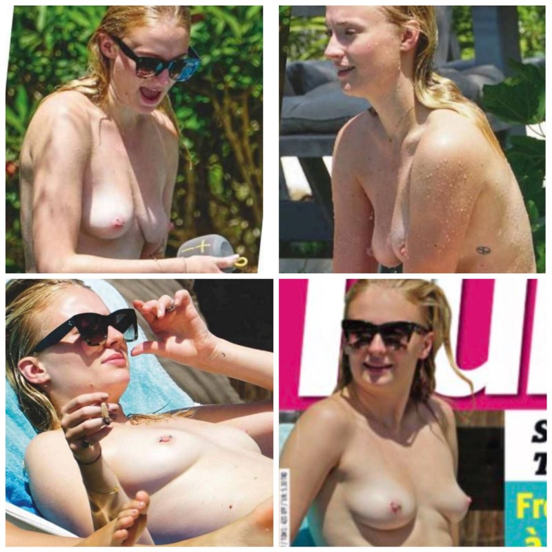Sophie Turner Toples on Ibiza