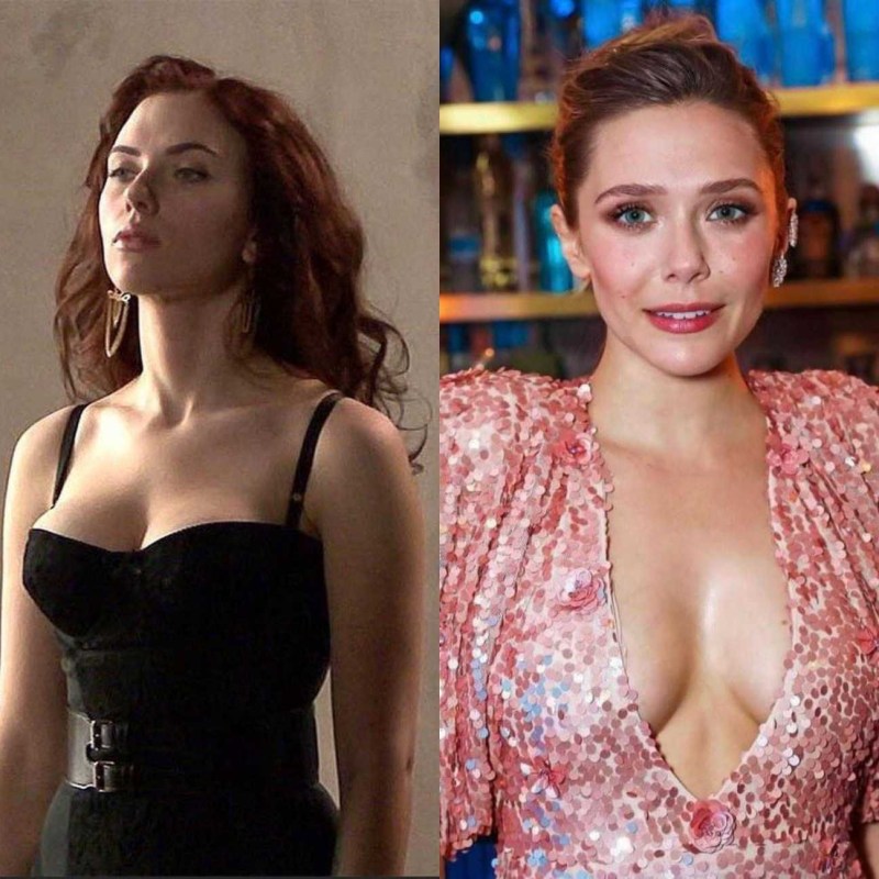 Elizabeth Olsen and Scarlett Johansson Hot