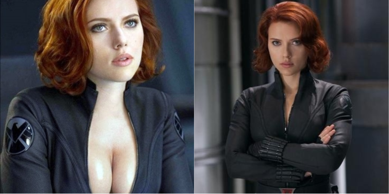 Scarlett Johansson as a black widow