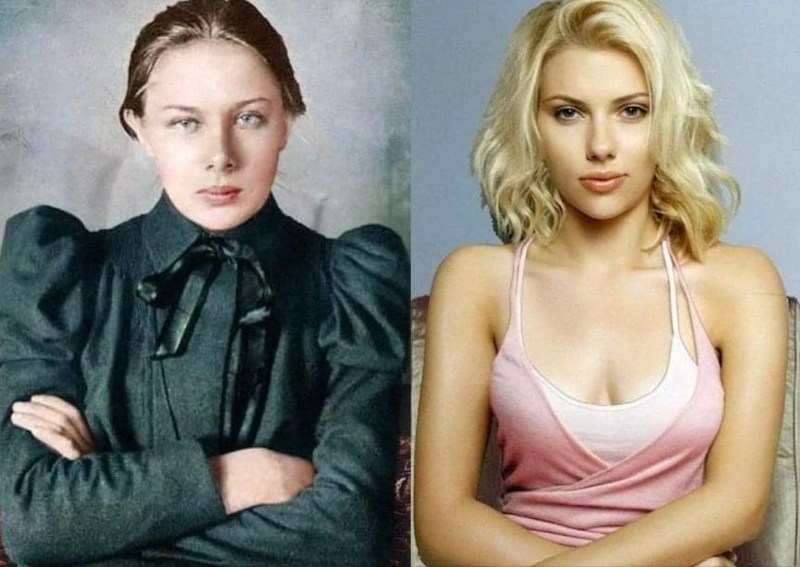 Krupskaya and Scarlett Johansson