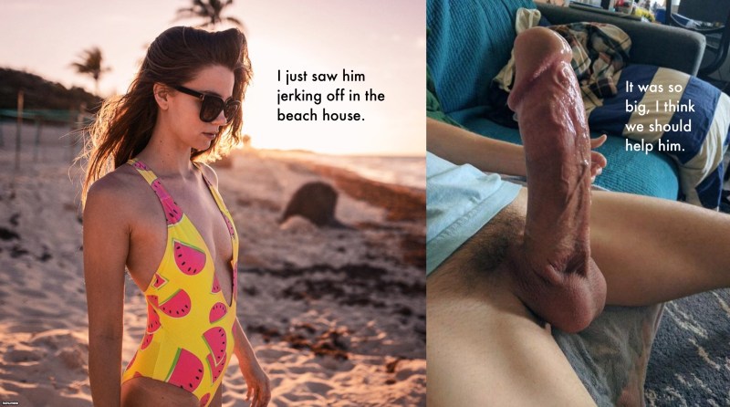 A LOT OFF COCKS Jerk Off by Women On Beach