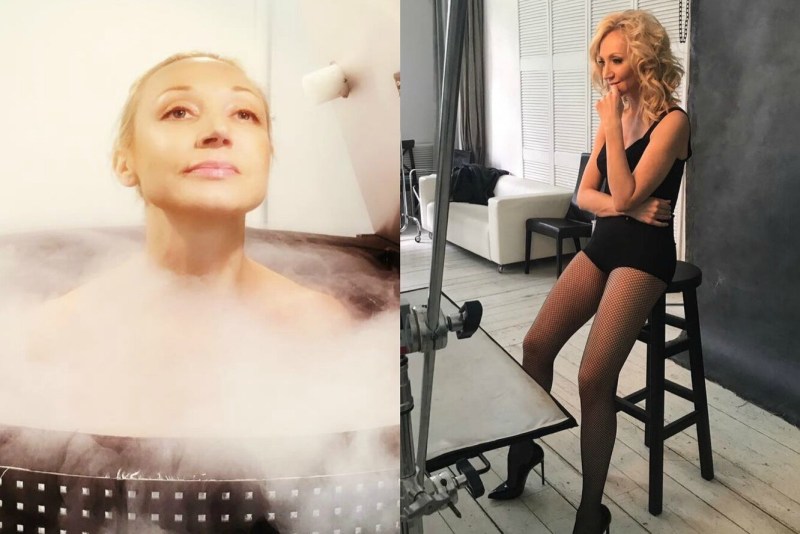 Naked blonde Christina