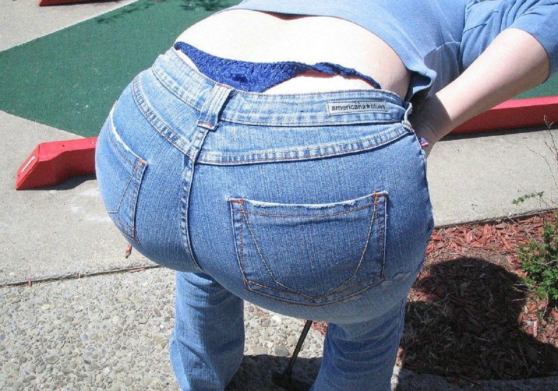 Beautiful butt in jeans