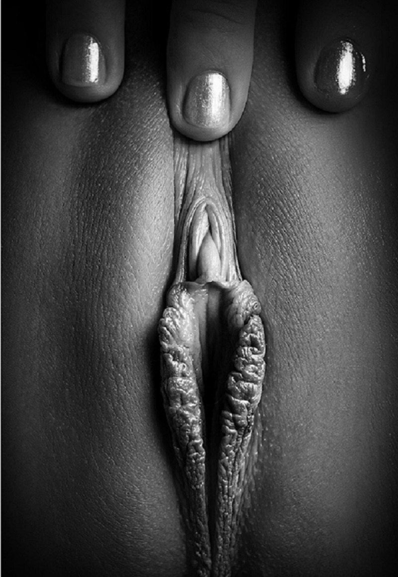 Beautiful vagina black white