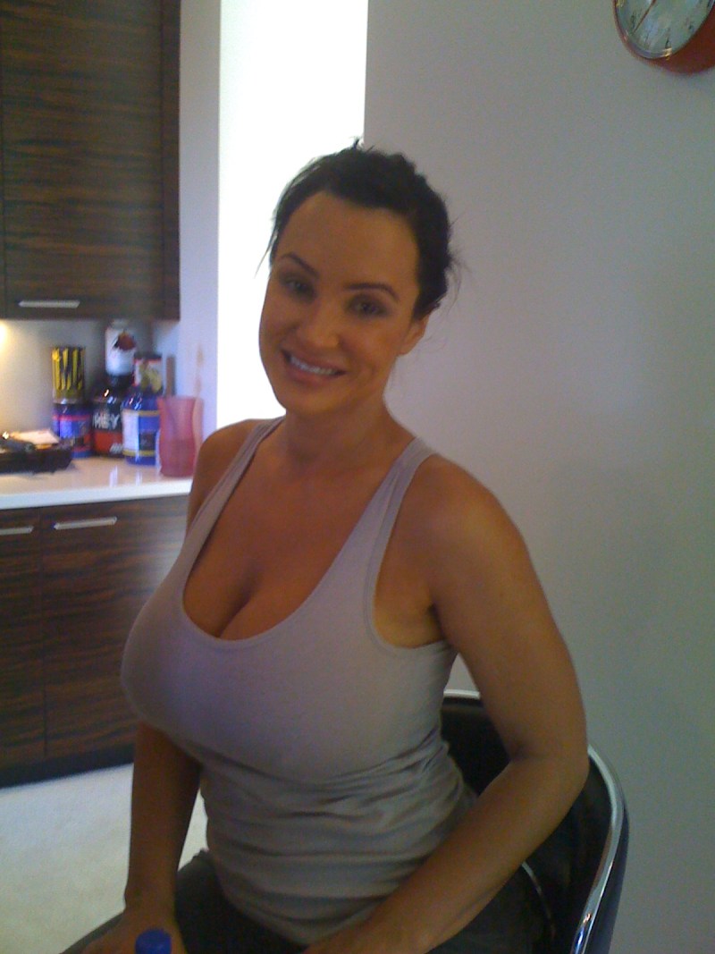 Denise Milani in the neckline