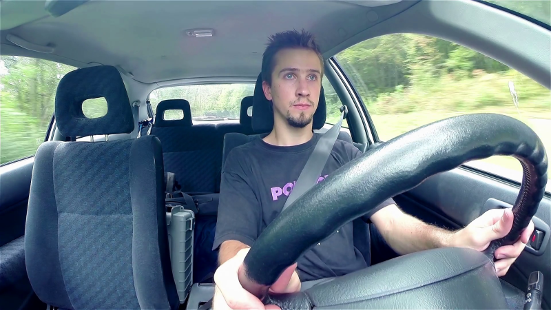 Chris Strifond in the car