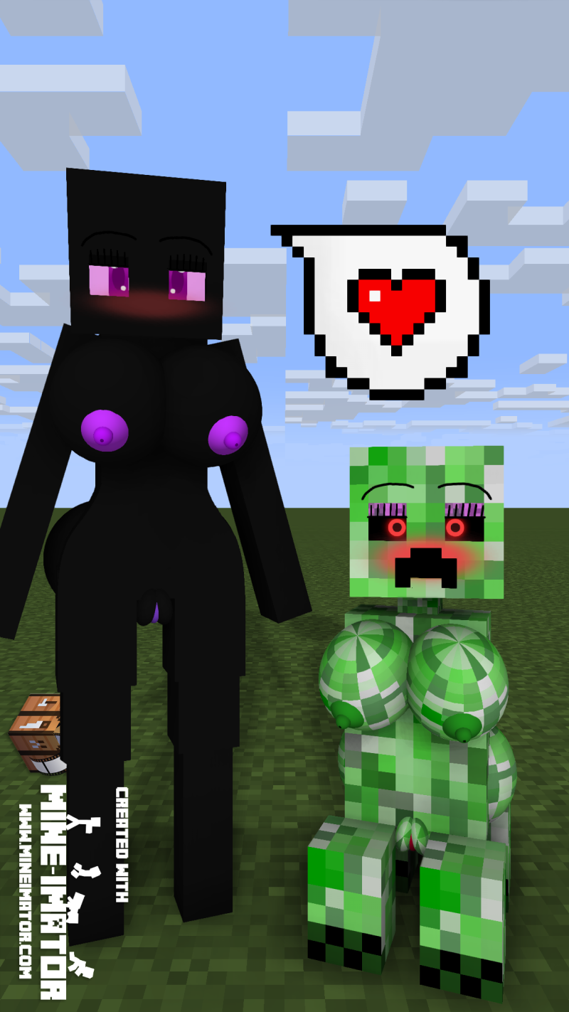 Endermen and Cryper and Steve