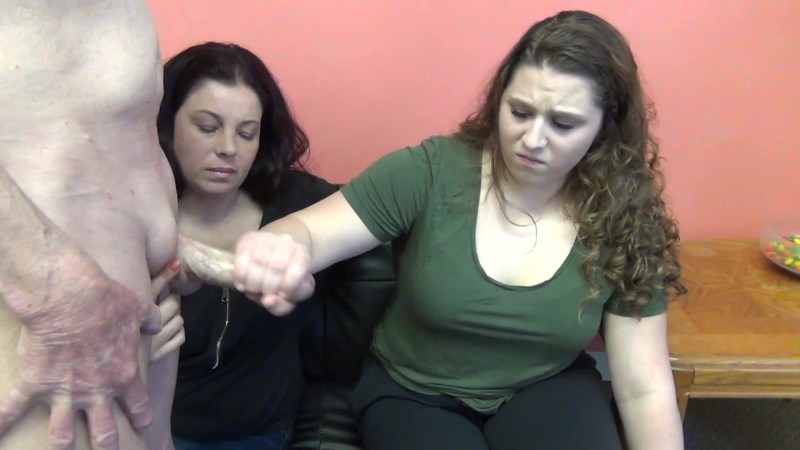 The woman masturbated a dick