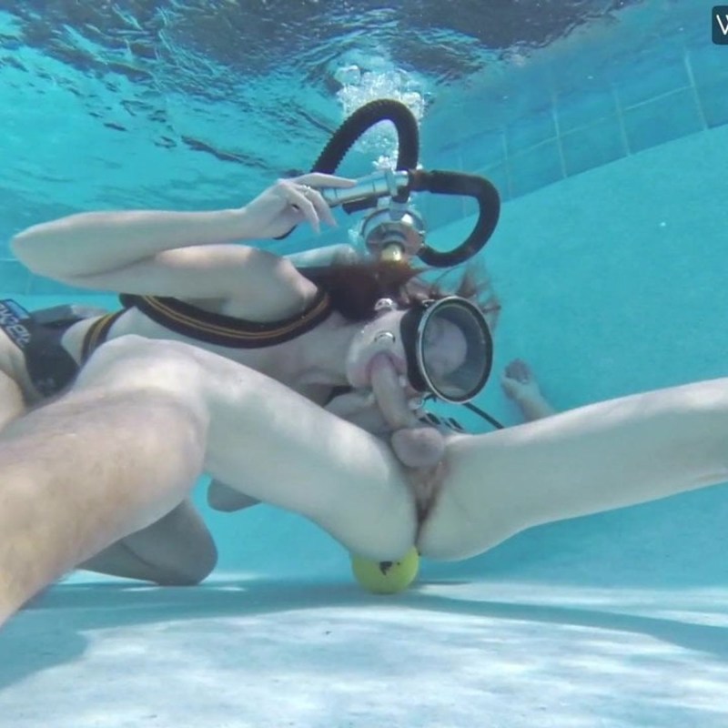 Showed the ass under water