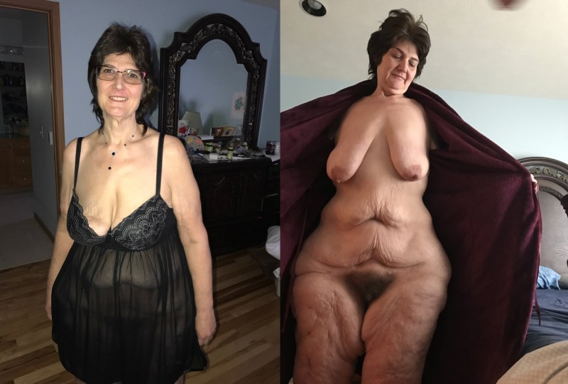 Grandmother Big Boobs Dressed and Undress Old Women