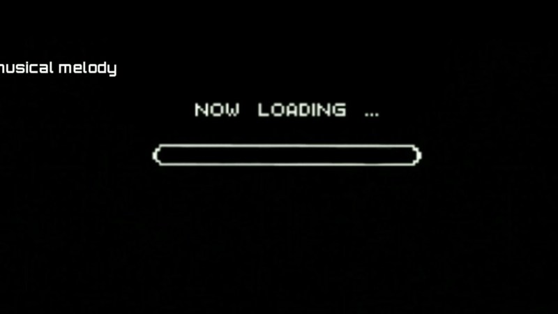 Loading on a black background