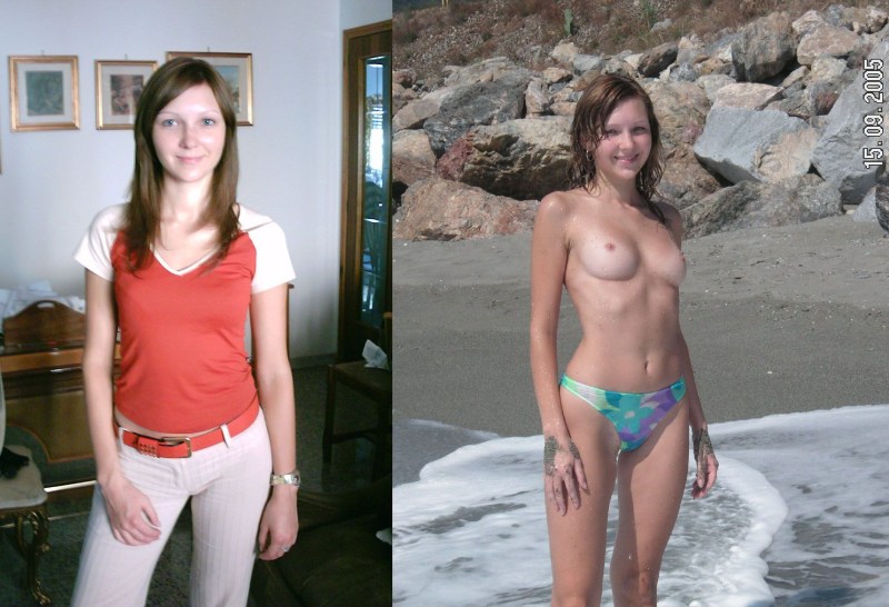 Busty girls in clothes and without