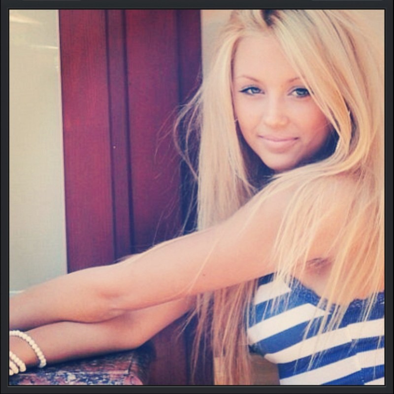 Beautiful blondes in a bra