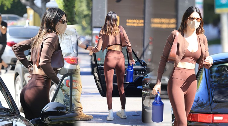 Kendall Jenner in Leggins and Lfip Lfops