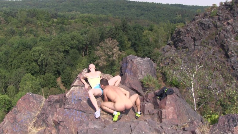 Eva Elfie on the beach