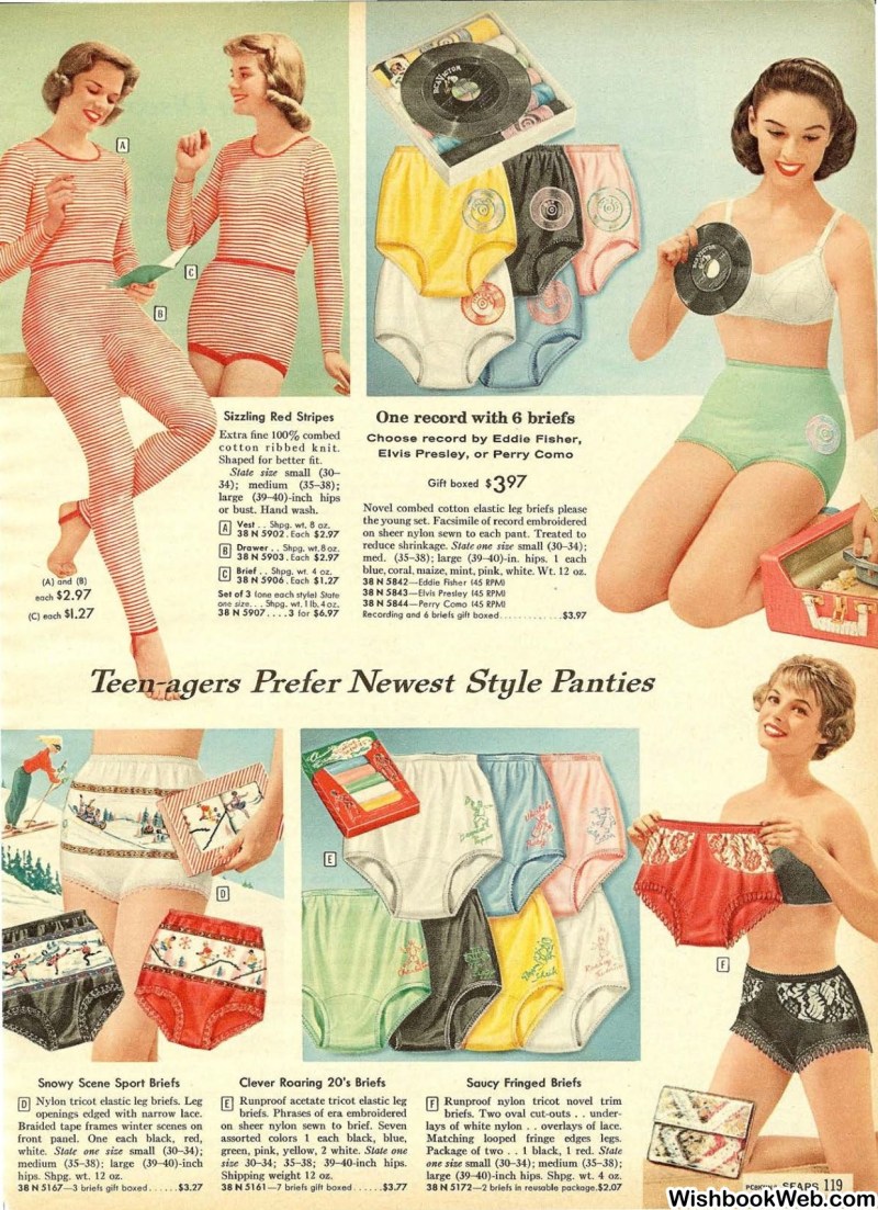 Retro advertising of underwear