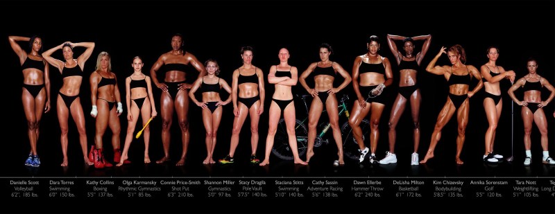 Figures of athletes of different sports