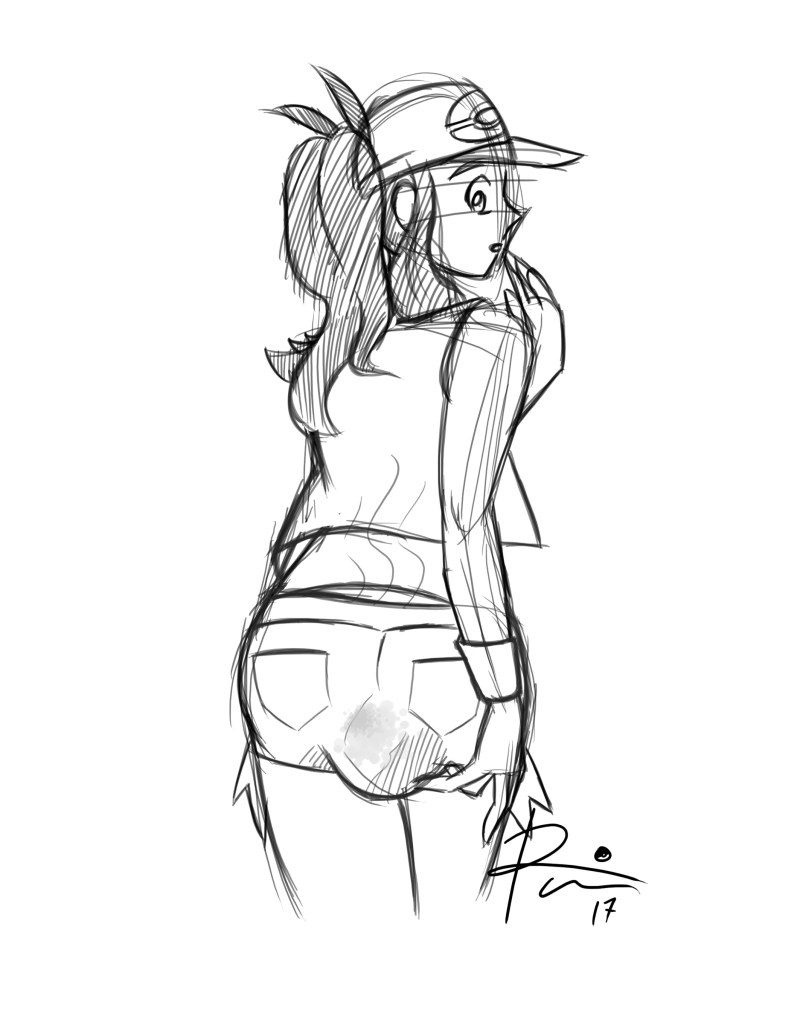 The girl finished in panties