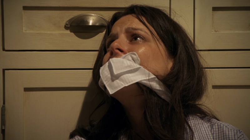 Cum on panties under the skirt