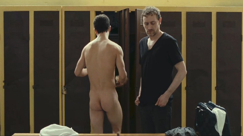 Naked man and woman at home photo