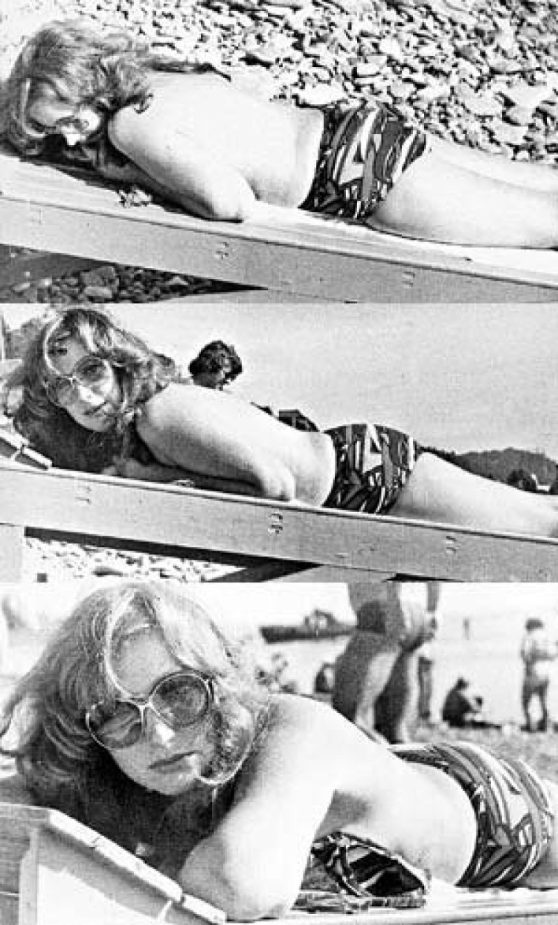 Christina Orbakaite on the beach