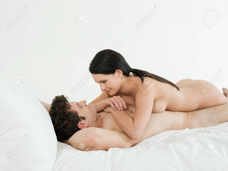 Naked man and woman are in bed