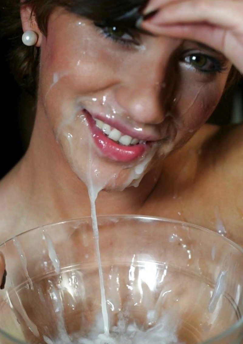 The girl drinks her end