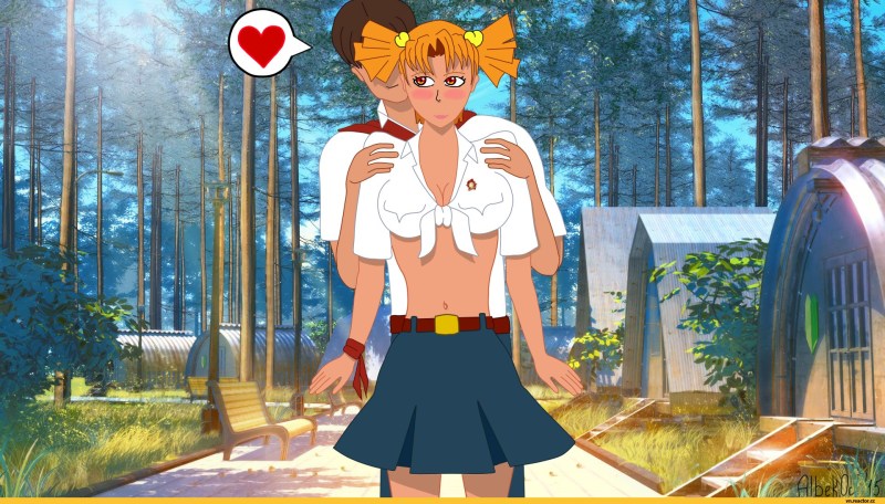 Blondes naked on the street