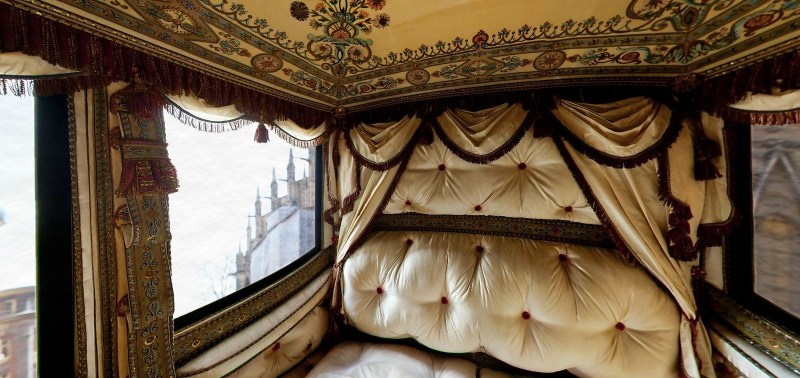 Royal's carriage from the inside
