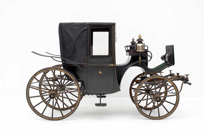19th -century carriage from behind