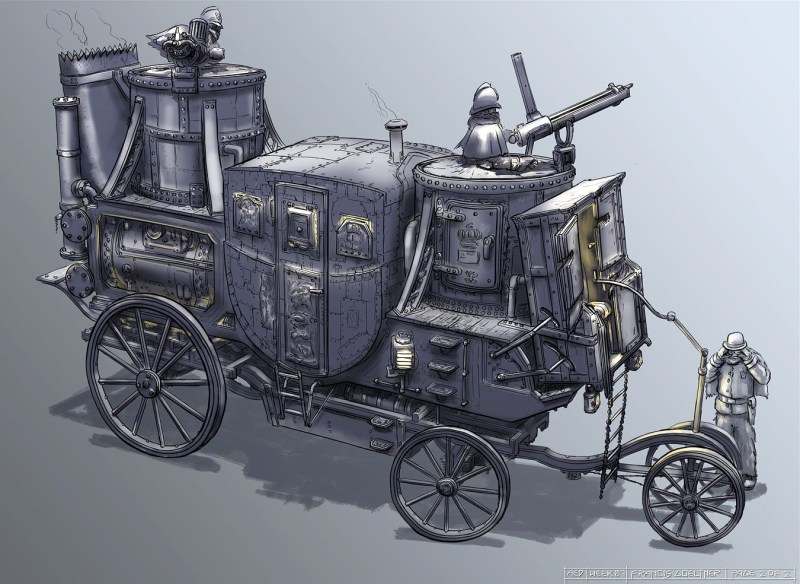 Steampank armored car