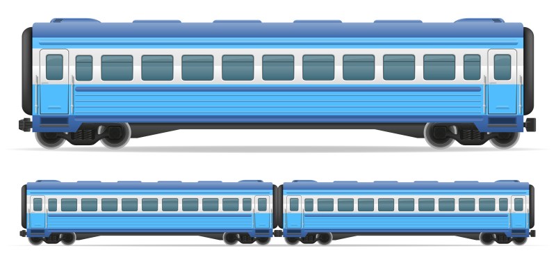 Passenger car of Russian Railways Vector