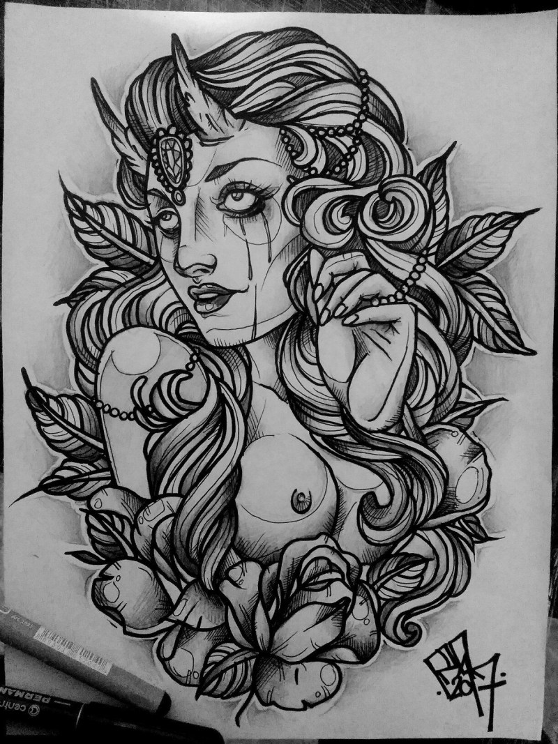 Erotic tattoo sketches