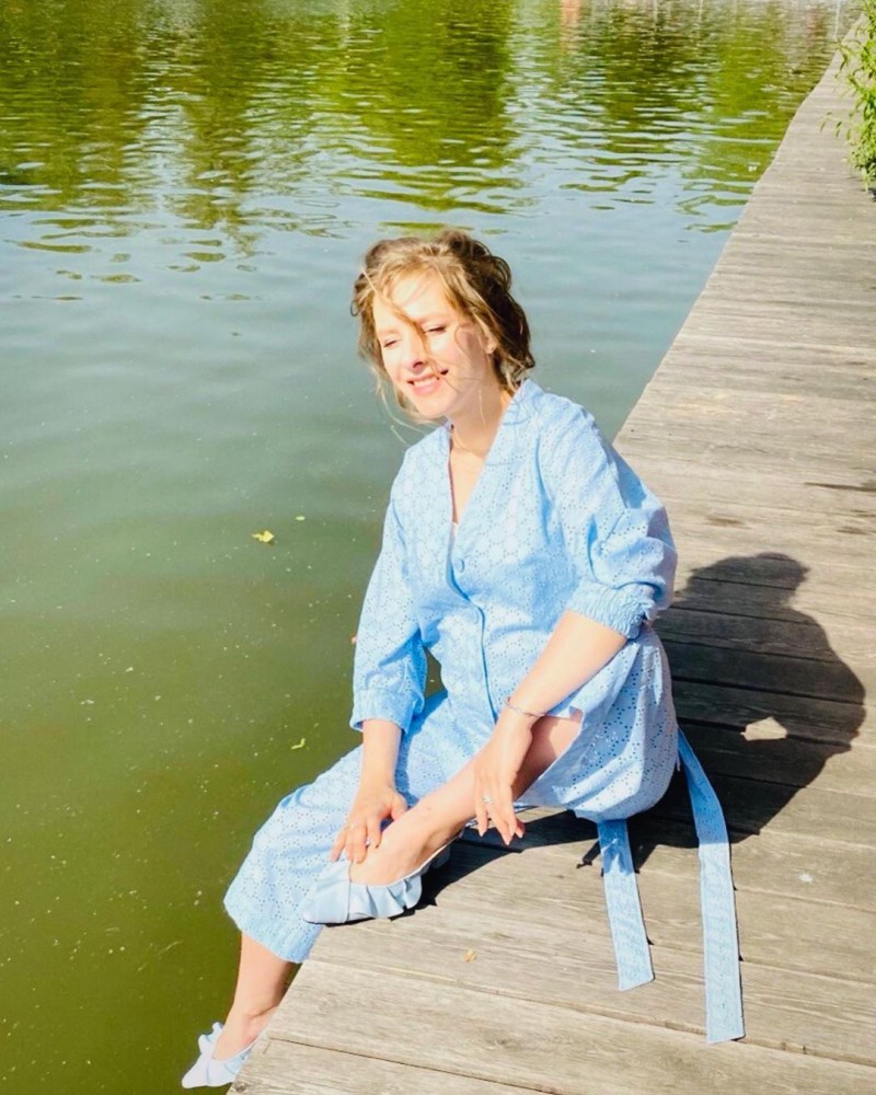 Elizabeth Arzamasova with her son