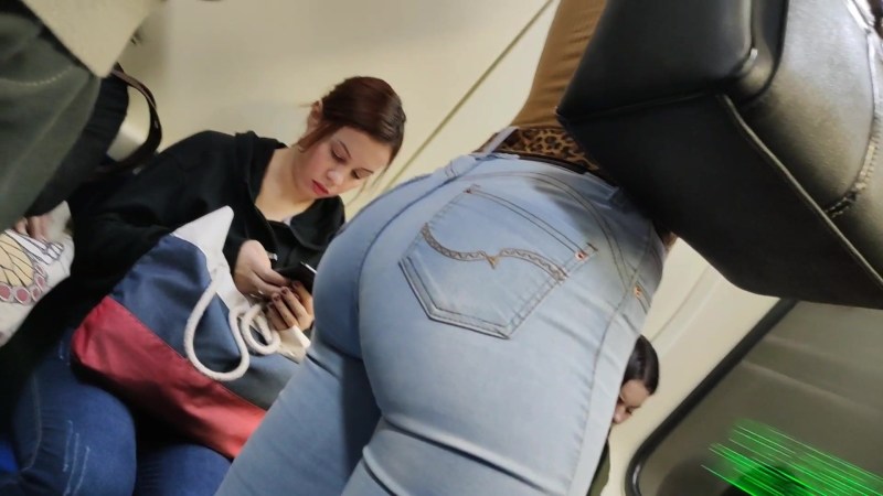 Butt in jeans on hidden