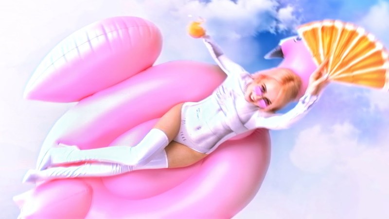 Girl in Kola's swimsuit