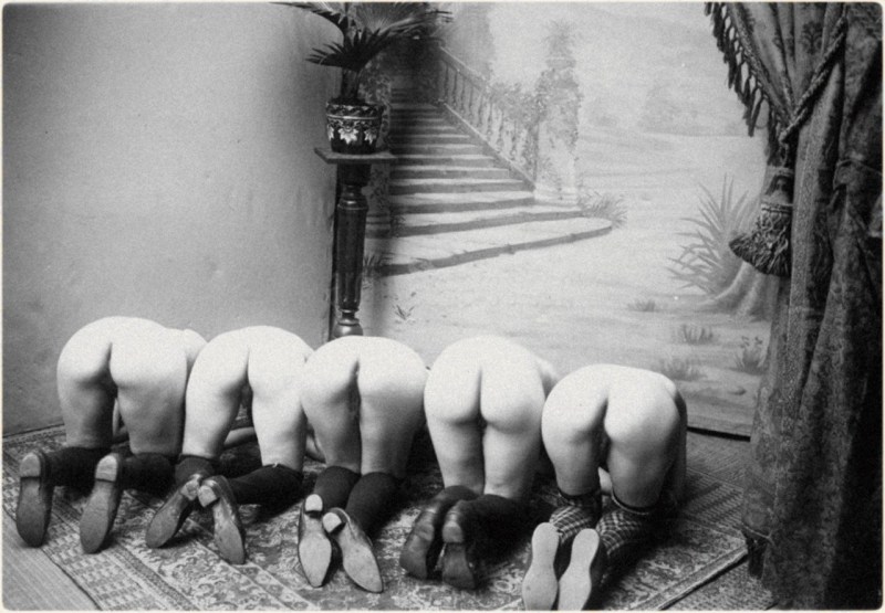 Naked female asses Retro 19th century