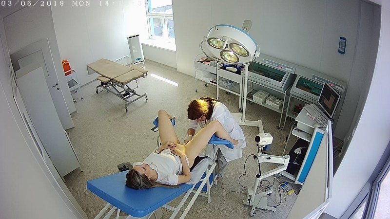 Girls on gynecological chairs