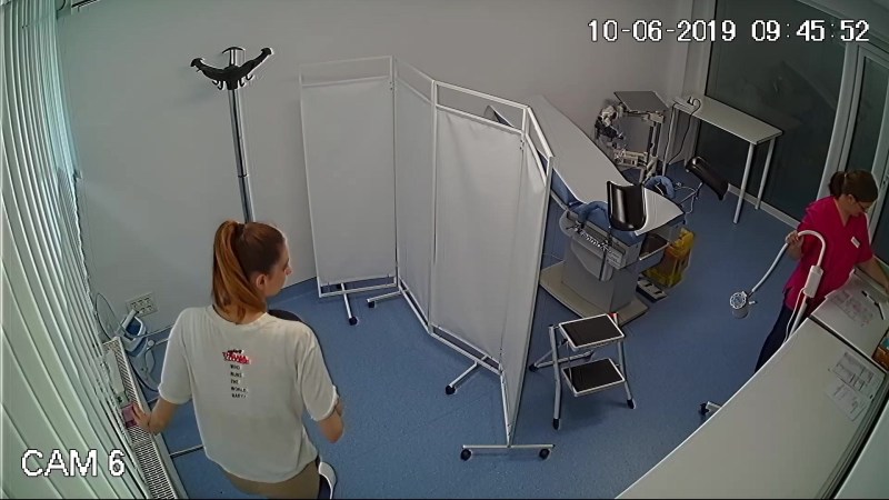 A hidden camera in the gynecological office