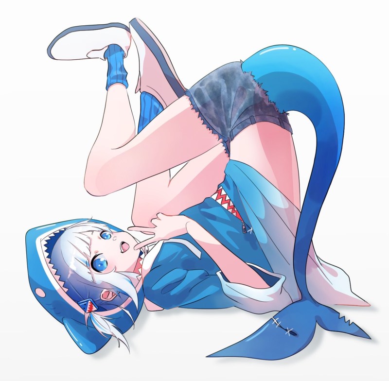 Member in transparent panties