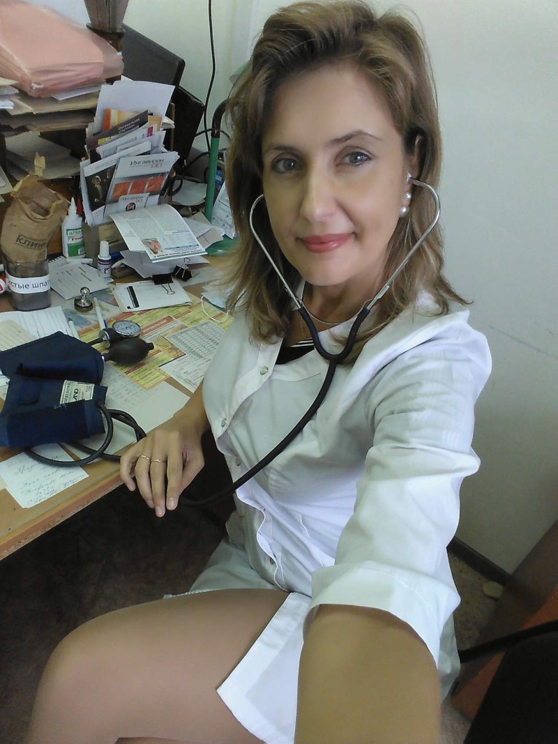 Beautiful nurses in stockings