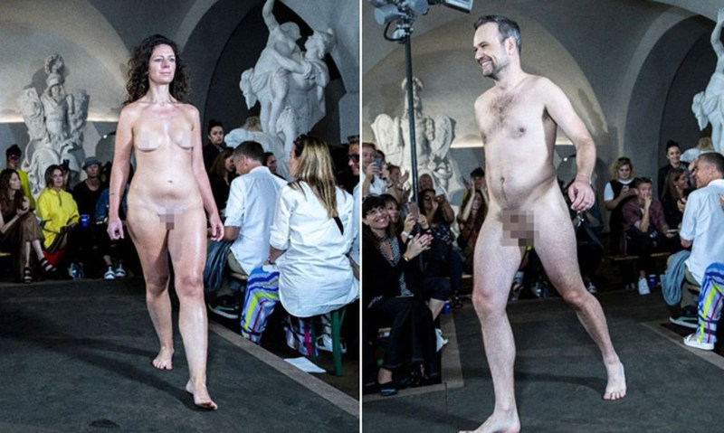 Naked behind the scenes of fashion shows