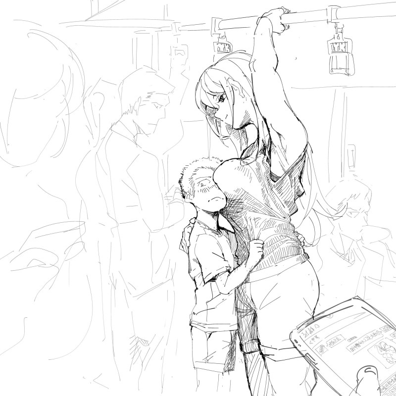 Mom bent down in the kitchen